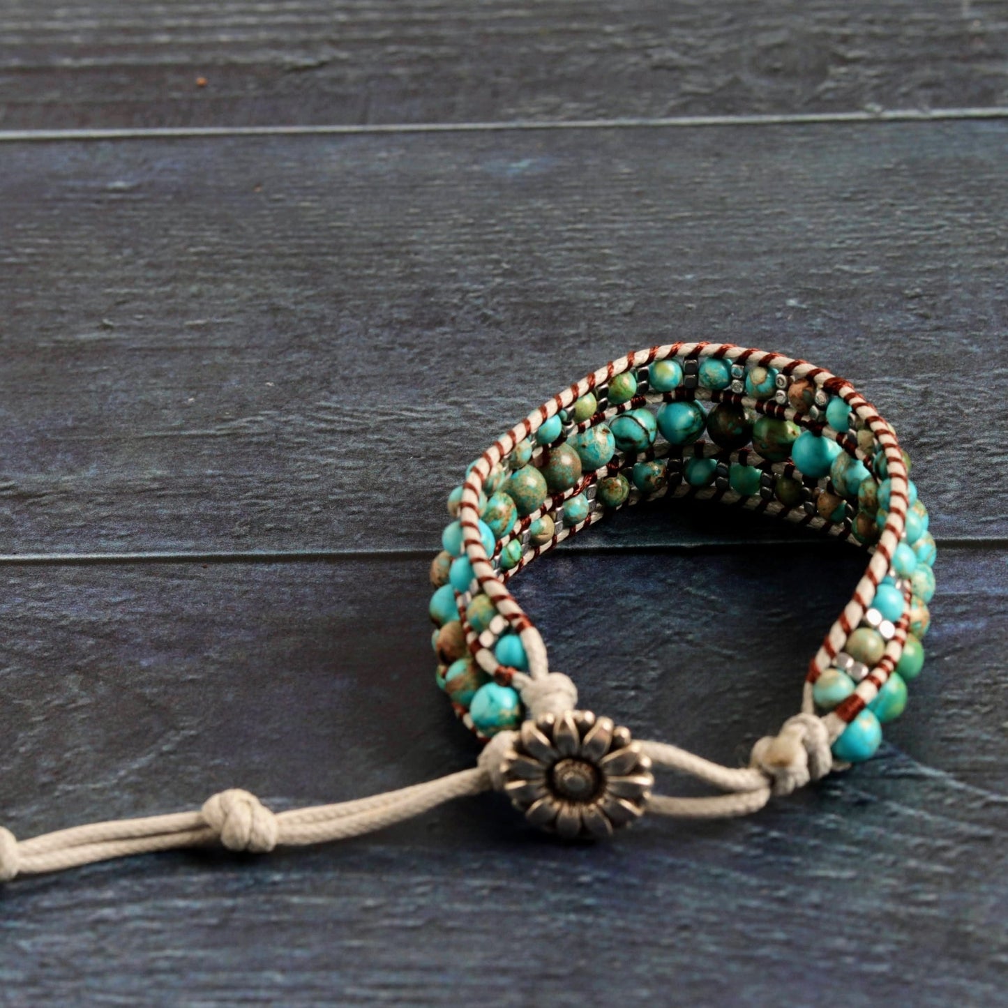 River Stone Cuff- Handmade Jewellery - i am boho