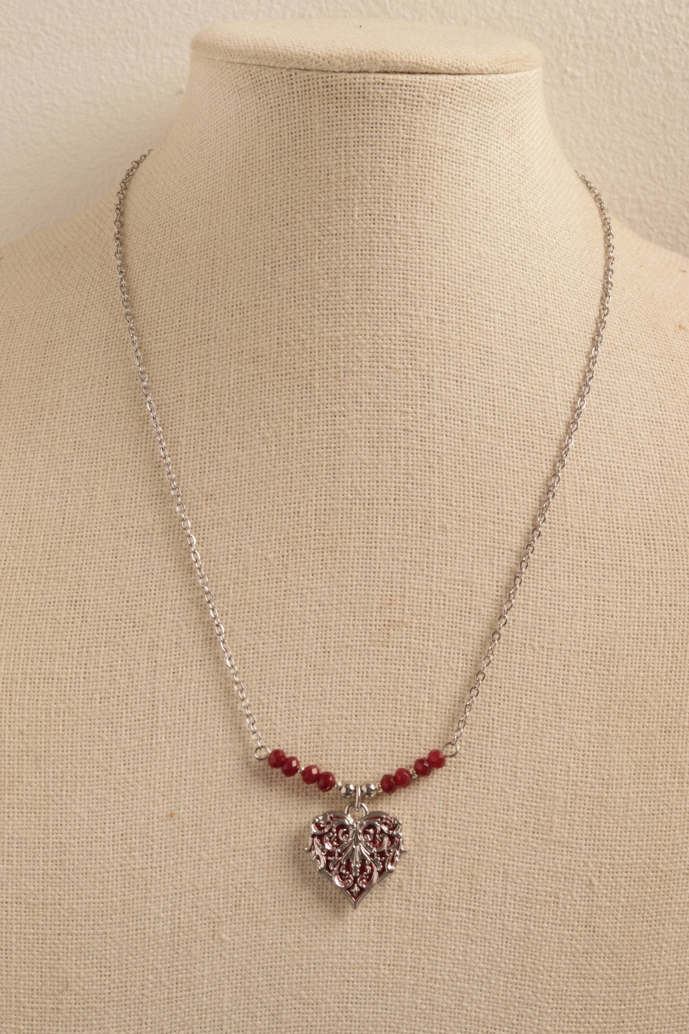 Garnet Heart- Handmade Jewellery - i am boho