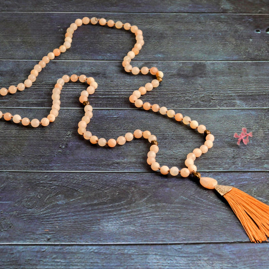 Mala Peach Quartz