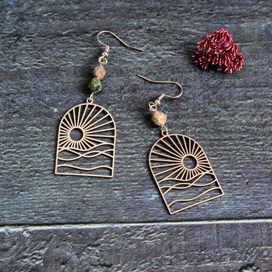 Green jasper sunrise