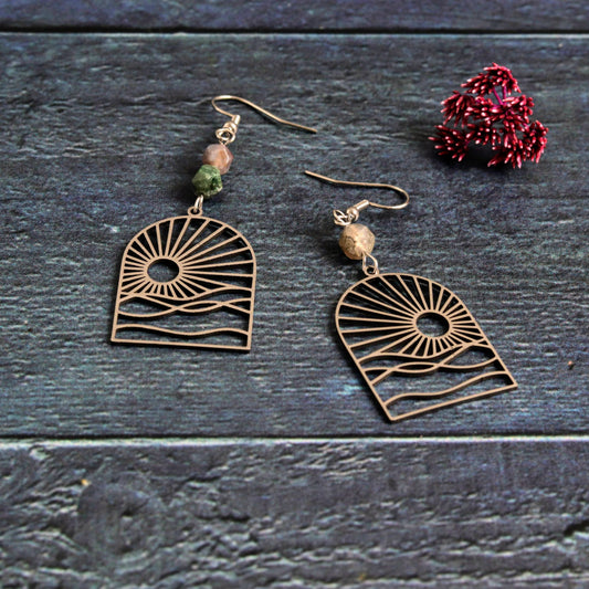 Green jasper sunrise