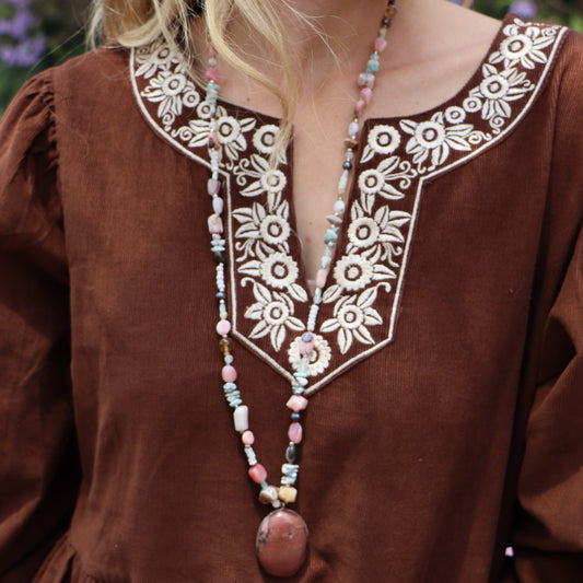 True Pink Opal & Rhodonite - Handmade Jewellery - i am boho