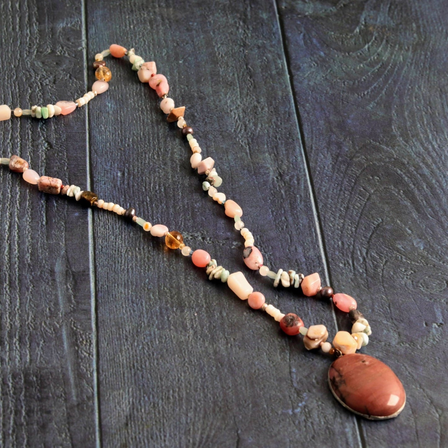 True Pink Opal & Rhodonite - Handmade Jewellery - i am boho