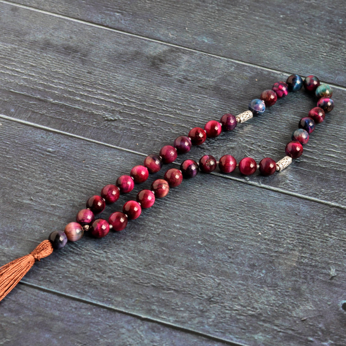 Purple & Pink Tiger's Eye Half Mala