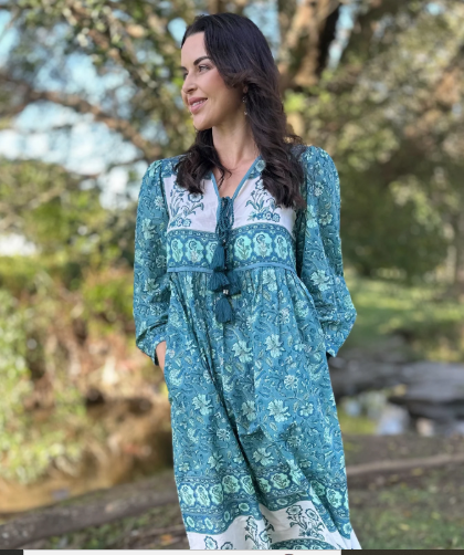 Laya dress in Aqua