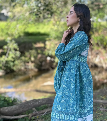 Laya dress in Aqua