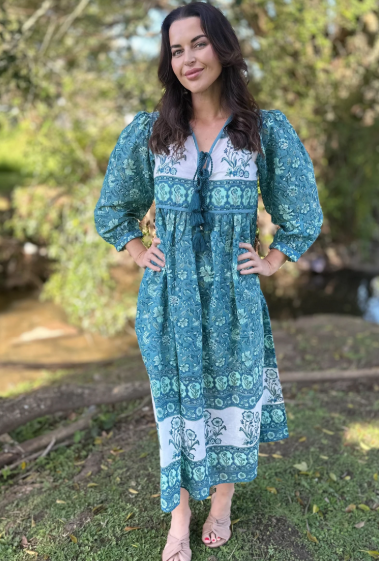 Laya dress in Aqua