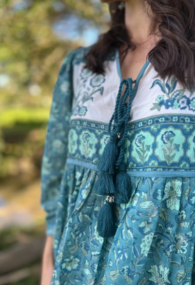 Laya dress in Aqua