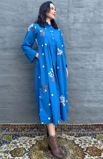 Nevaeh dress in Cobalt