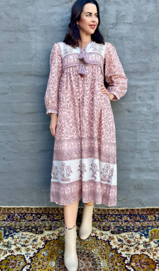 Rosie dress in Dusty Rose