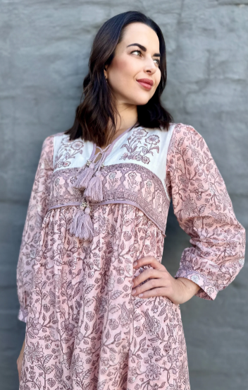 Rosie dress in Dusty Rose