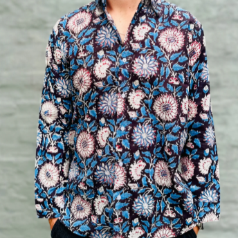 Long sleeve in Ebony Botanical