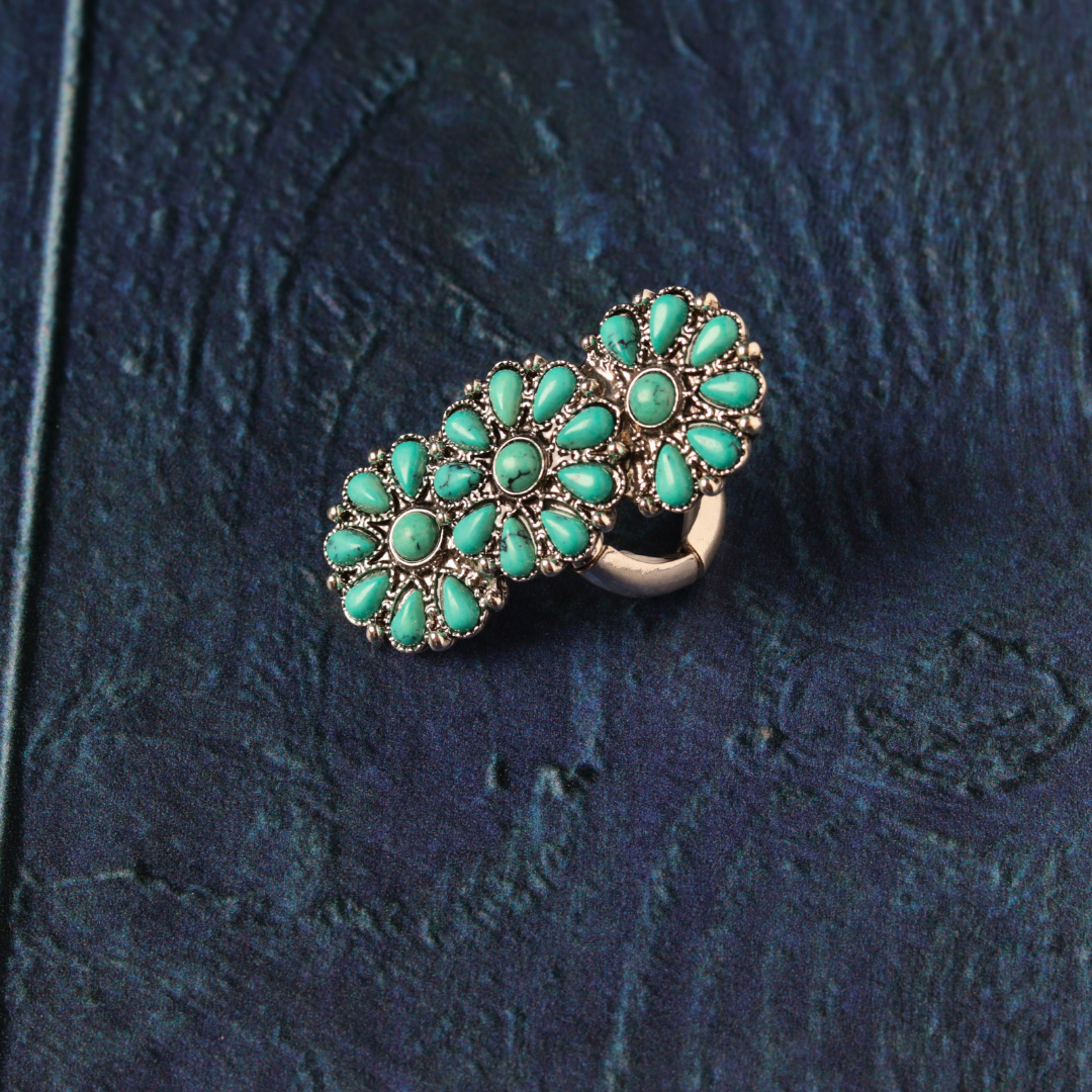 Triple Flora Turquoise