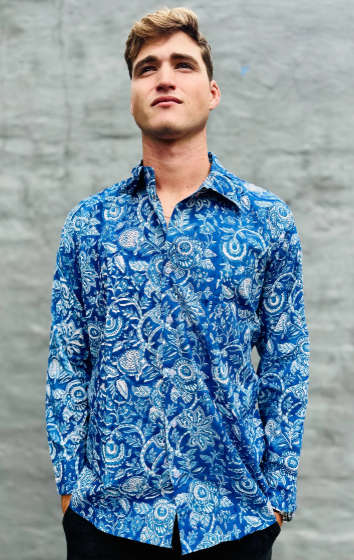 Long sleeve in Indigo Floral