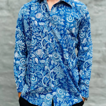 Long sleeve in Indigo Floral
