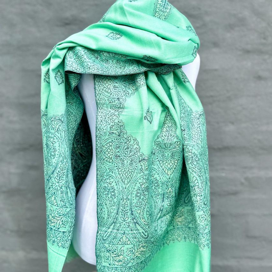 Cashmere & bamboo Turquoise Baroque