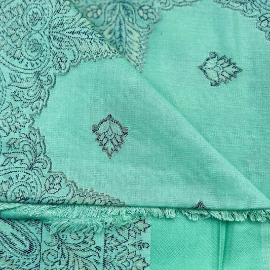 Cashmere & bamboo Turquoise Baroque
