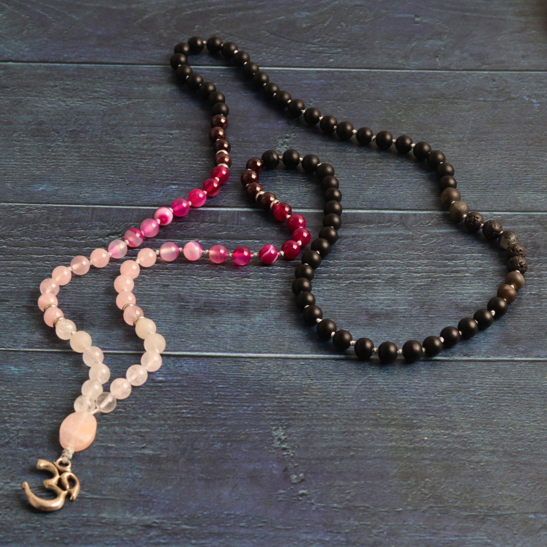 Rose Quartz & Onyx