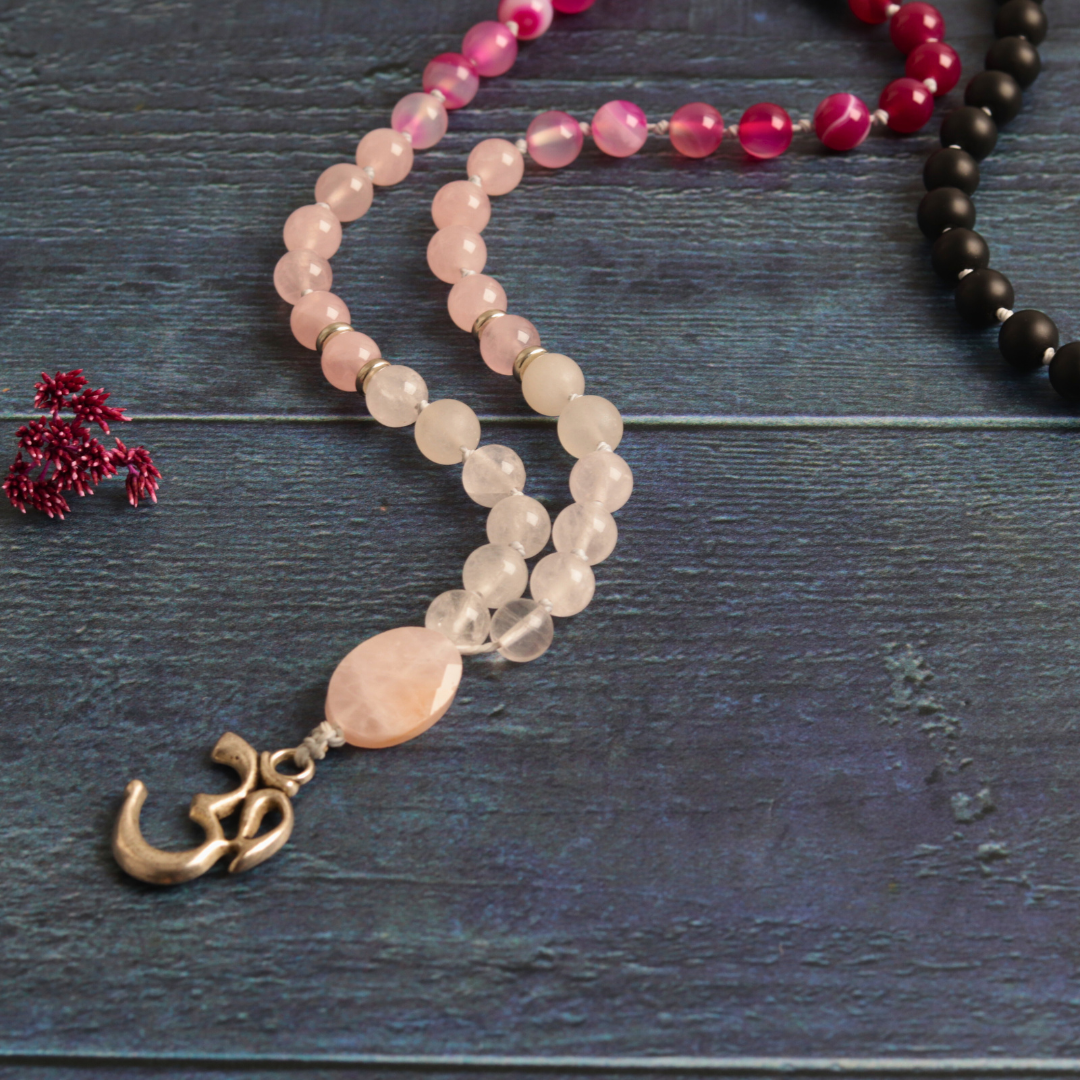 Rose Quartz & Onyx