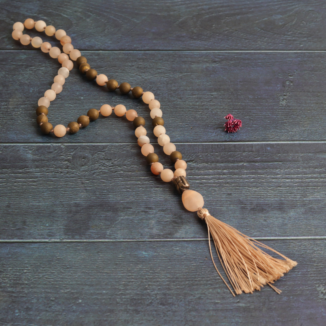 Matte Rose Quartz & Lava Stone