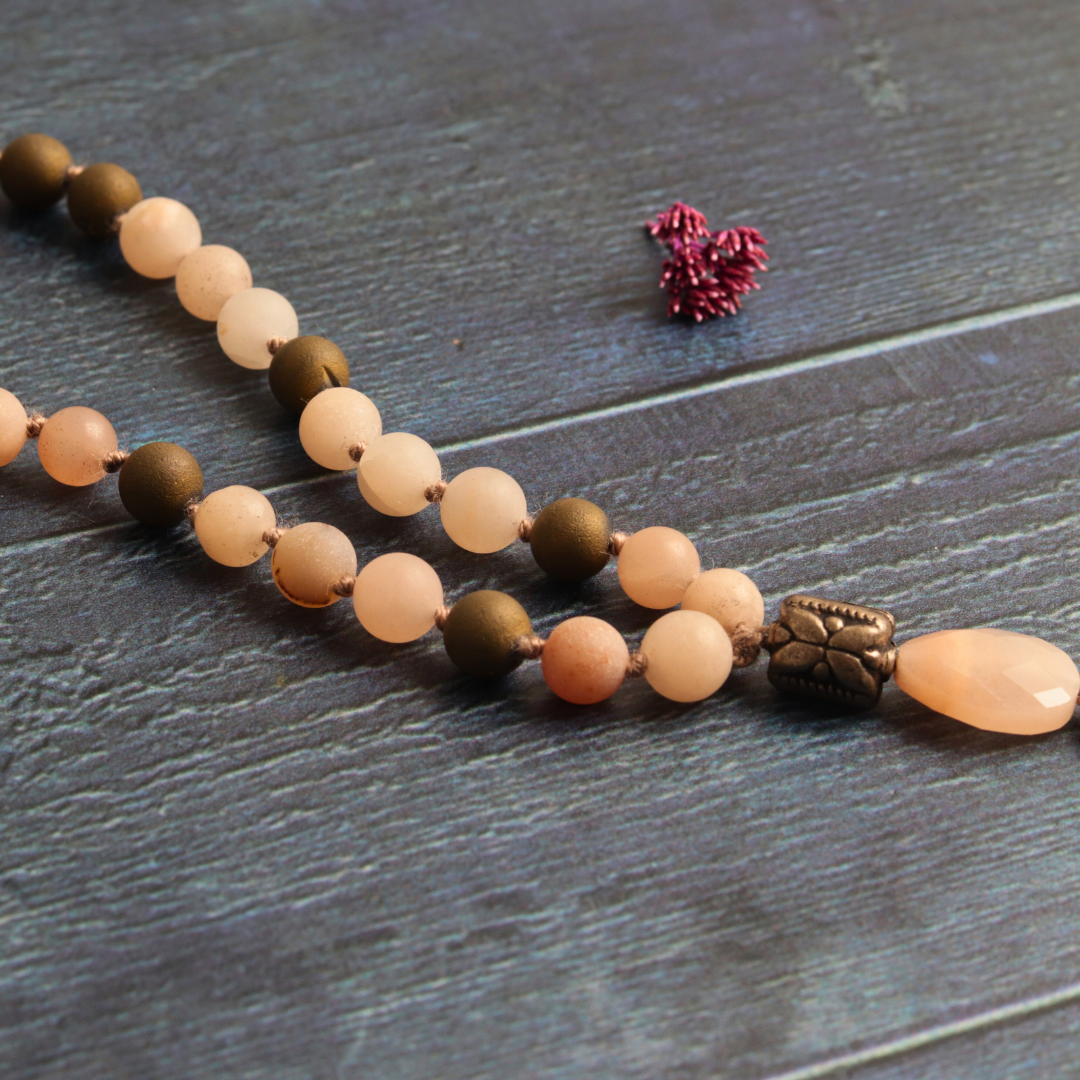 Matte Rose Quartz & Lava Stone