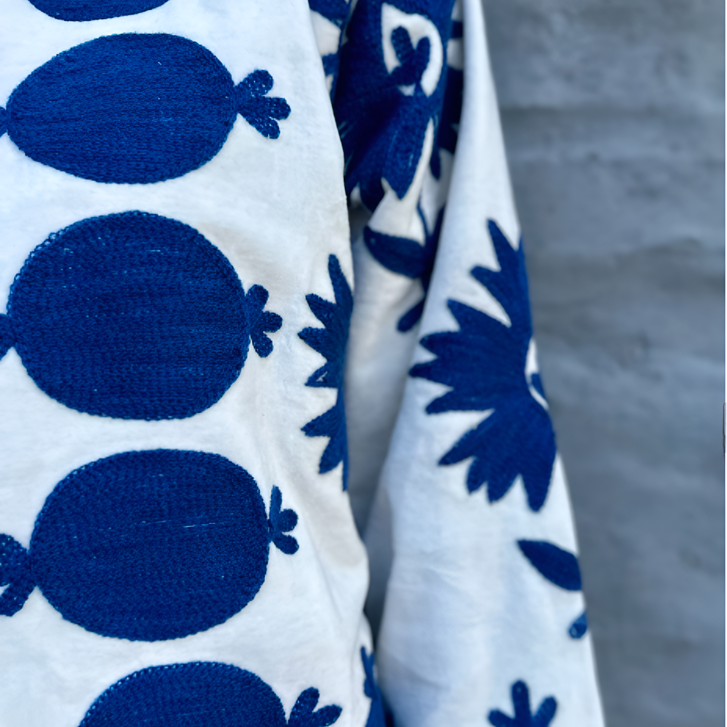 Poppy Velvet Jacket in Blue Ice