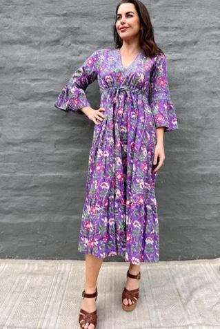 Azura Dress in Purple Floral