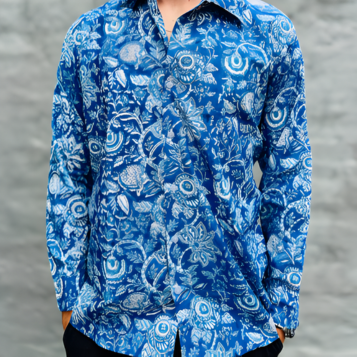 Long sleeve in Indigo Floral