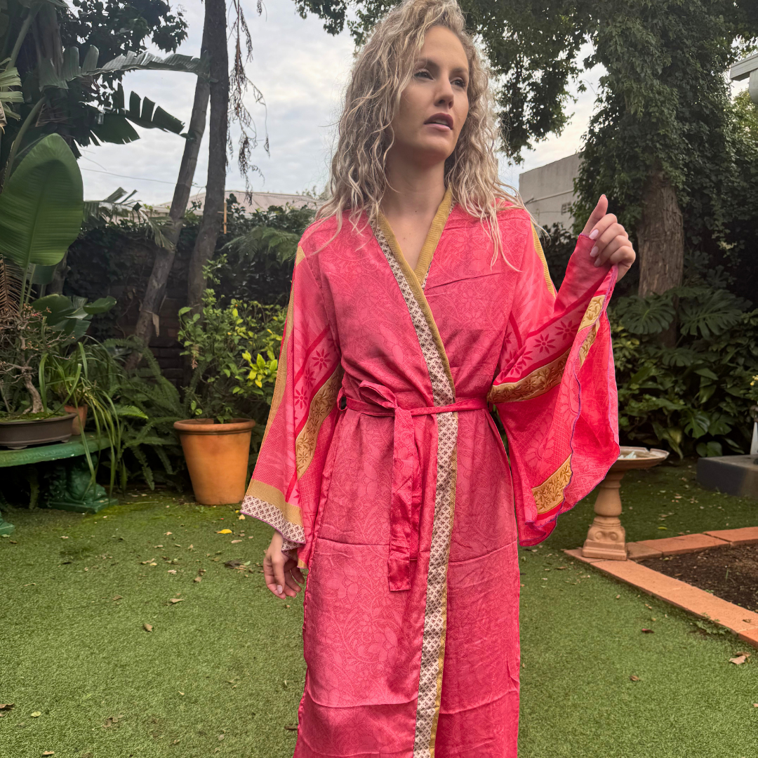 Silk Sari in Perfect Pink