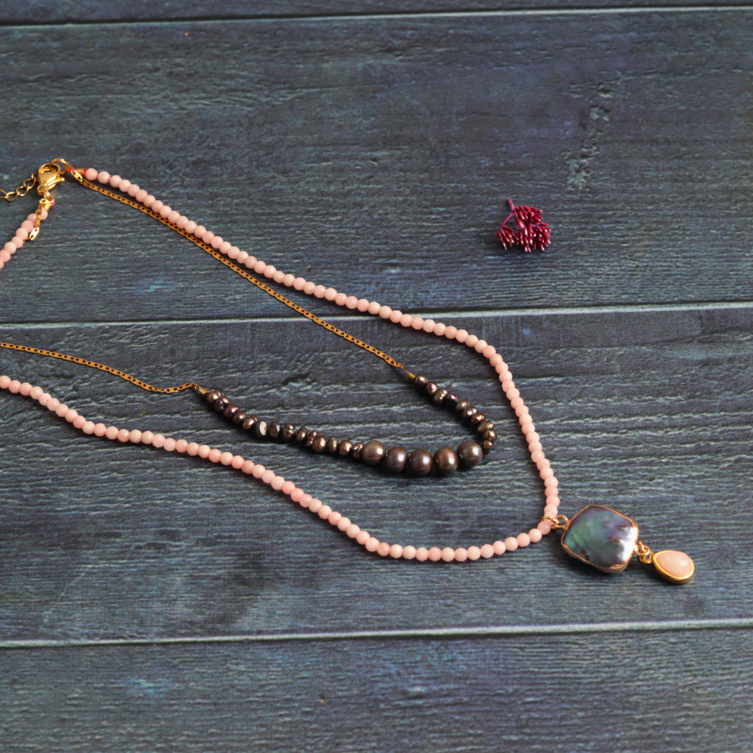 Rose Quartz & Freshwater Pearl