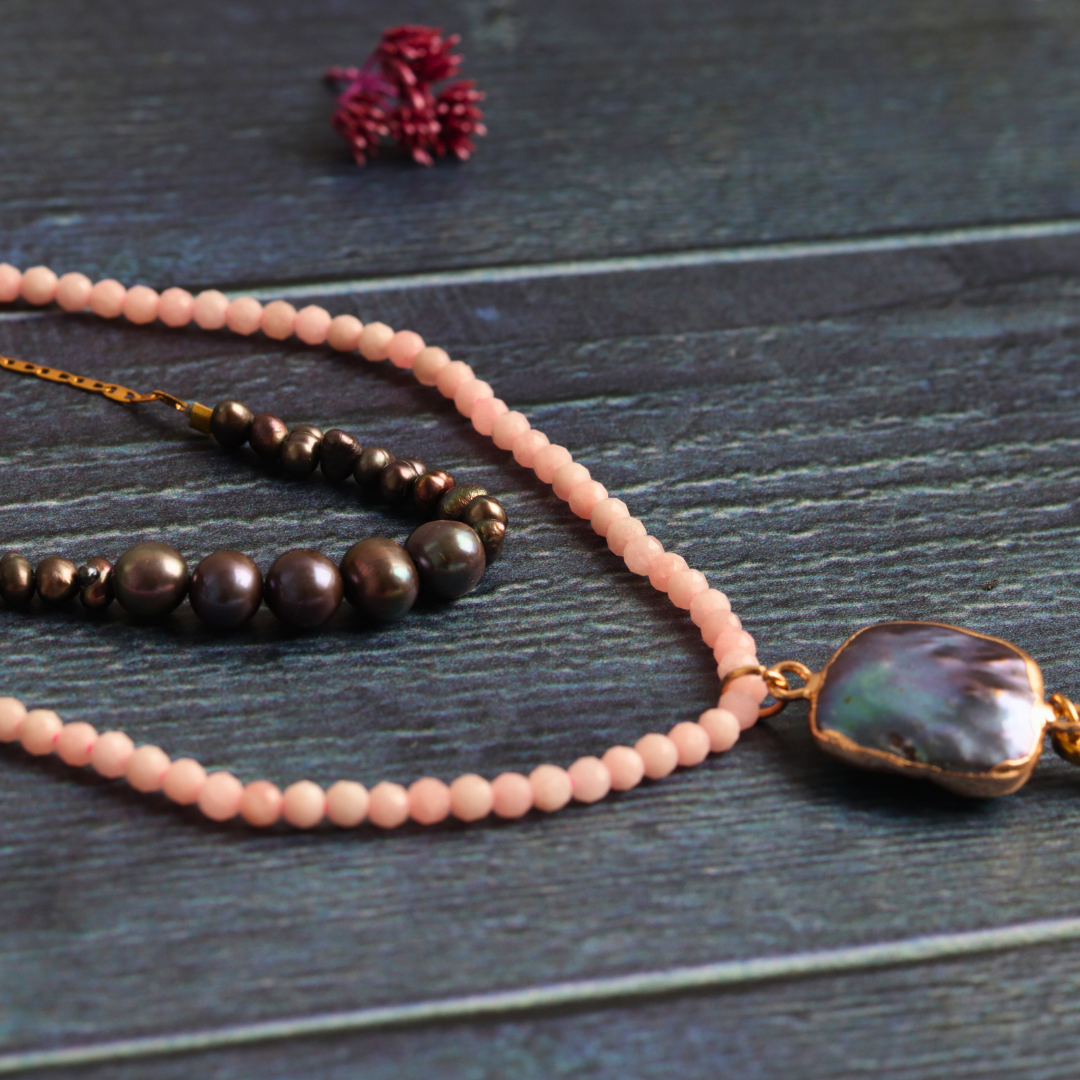 Rose Quartz & Freshwater Pearl
