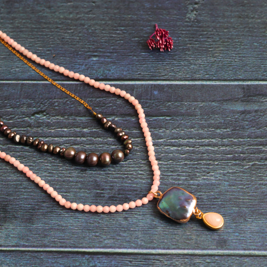 Rose Quartz & Freshwater Pearl