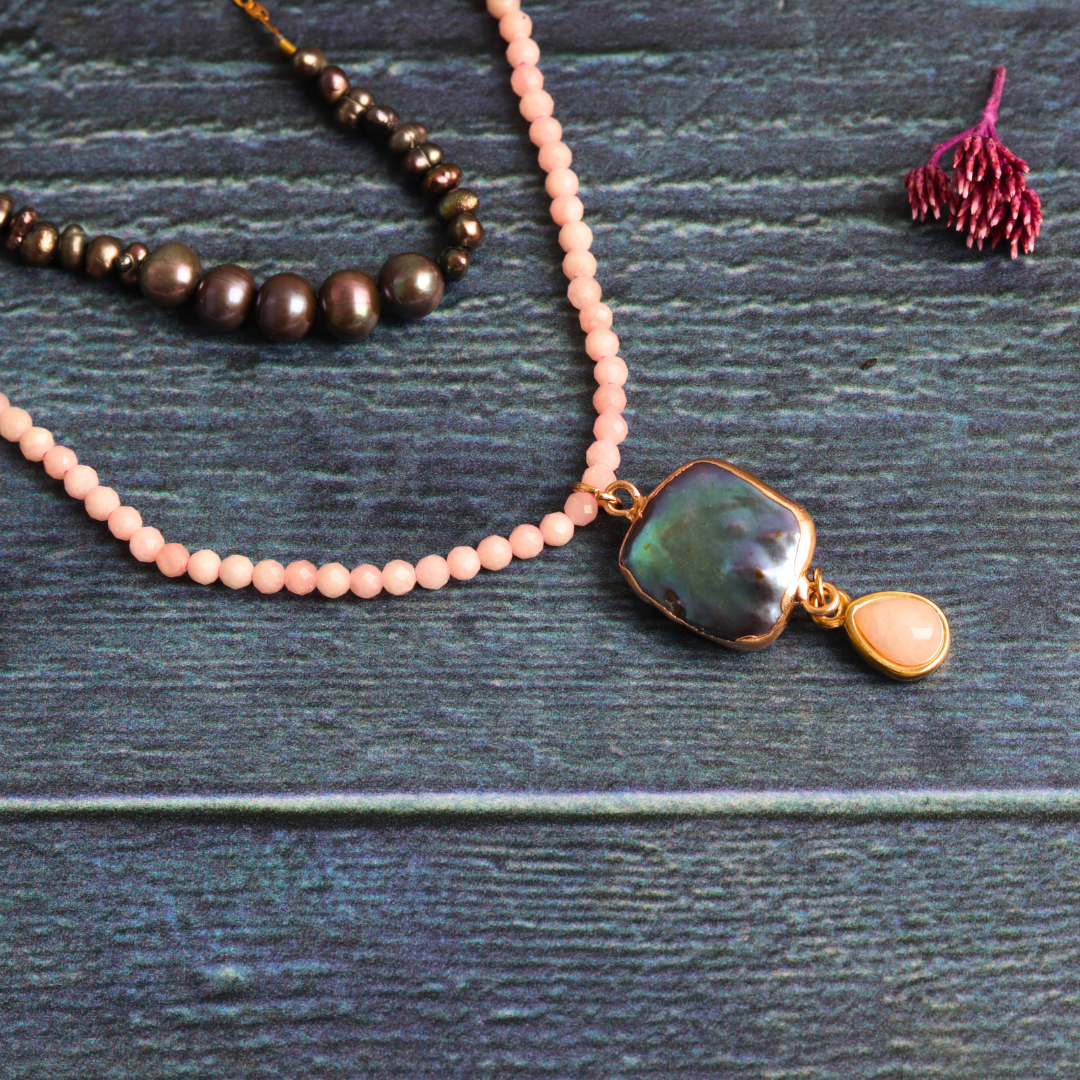 Rose Quartz & Freshwater Pearl
