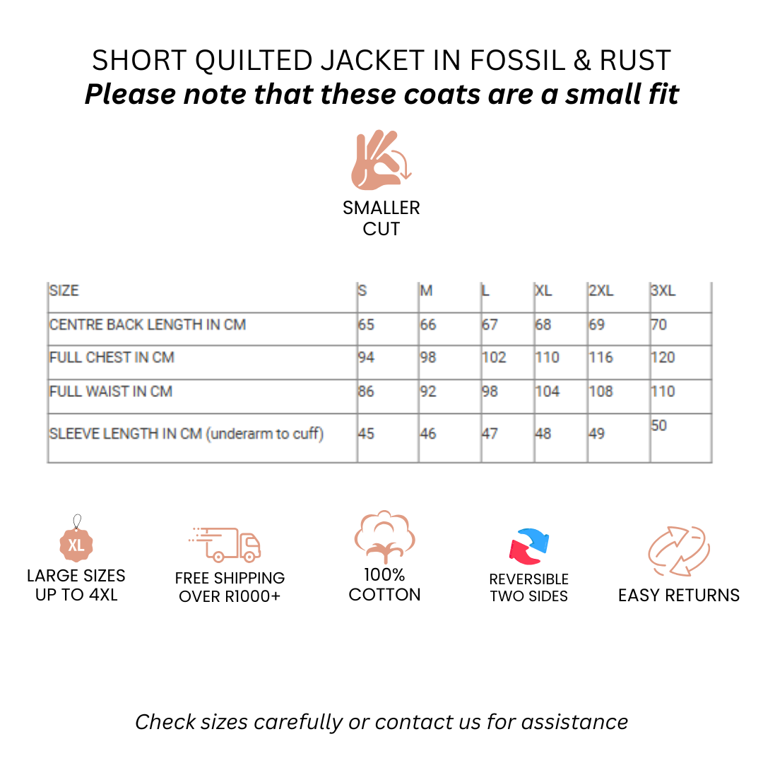Short Jacket in Fossil & Rust