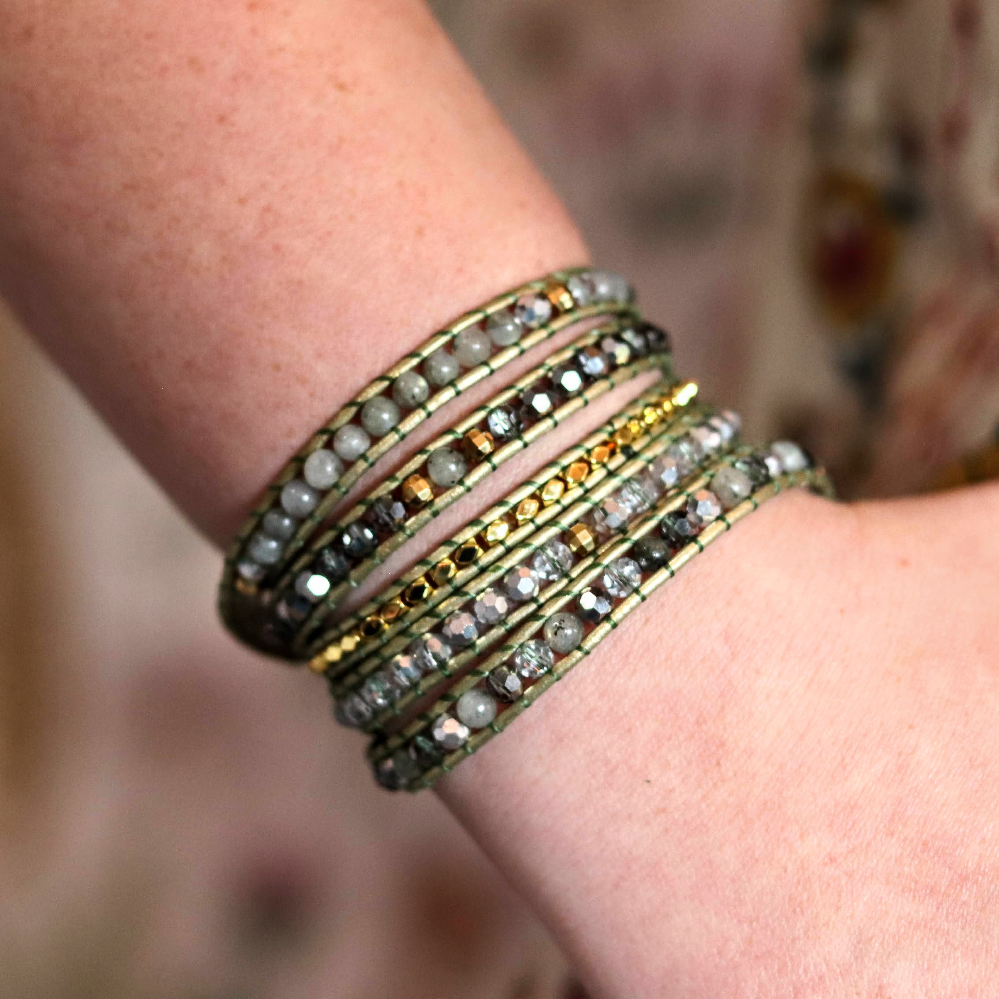 Agate & Labradorite Wrap- Handmade Jewellery - i am boho