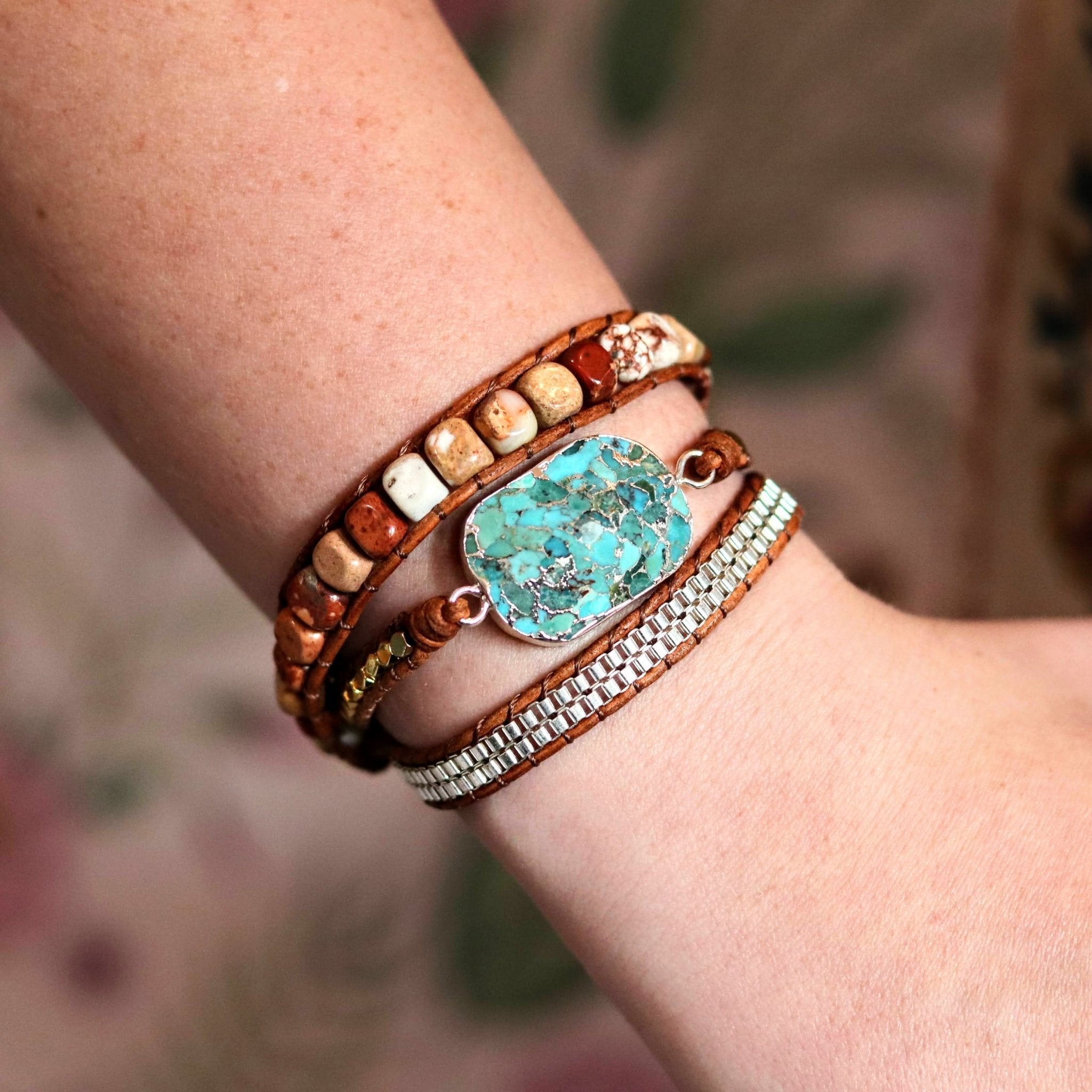 Lorde Turquoise & Picture Jasper- Handmade Jewellery - i am boho