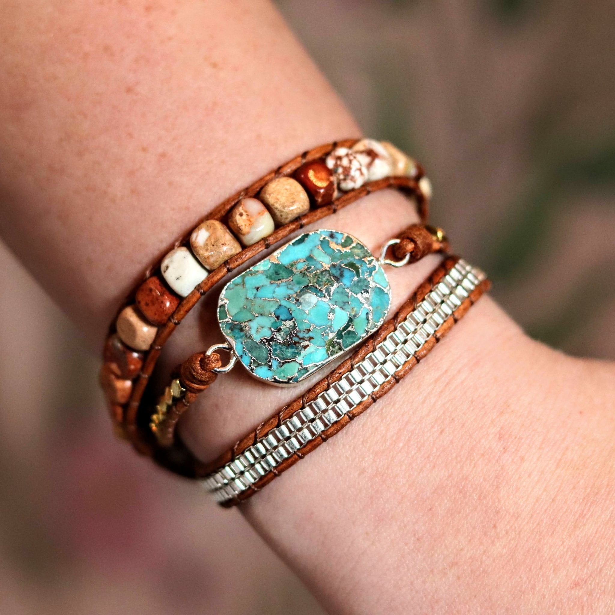 Lorde Turquoise & Picture Jasper- Handmade Jewellery - i am boho