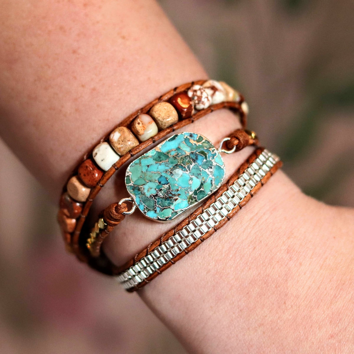 Lorde Turquoise & Picture Jasper- Handmade Jewellery - i am boho