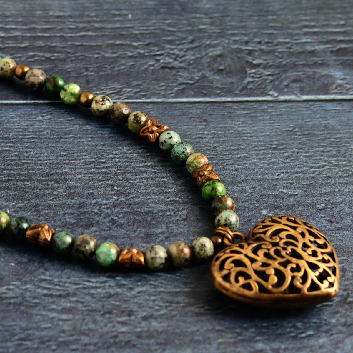 Brass & Bloom Heart