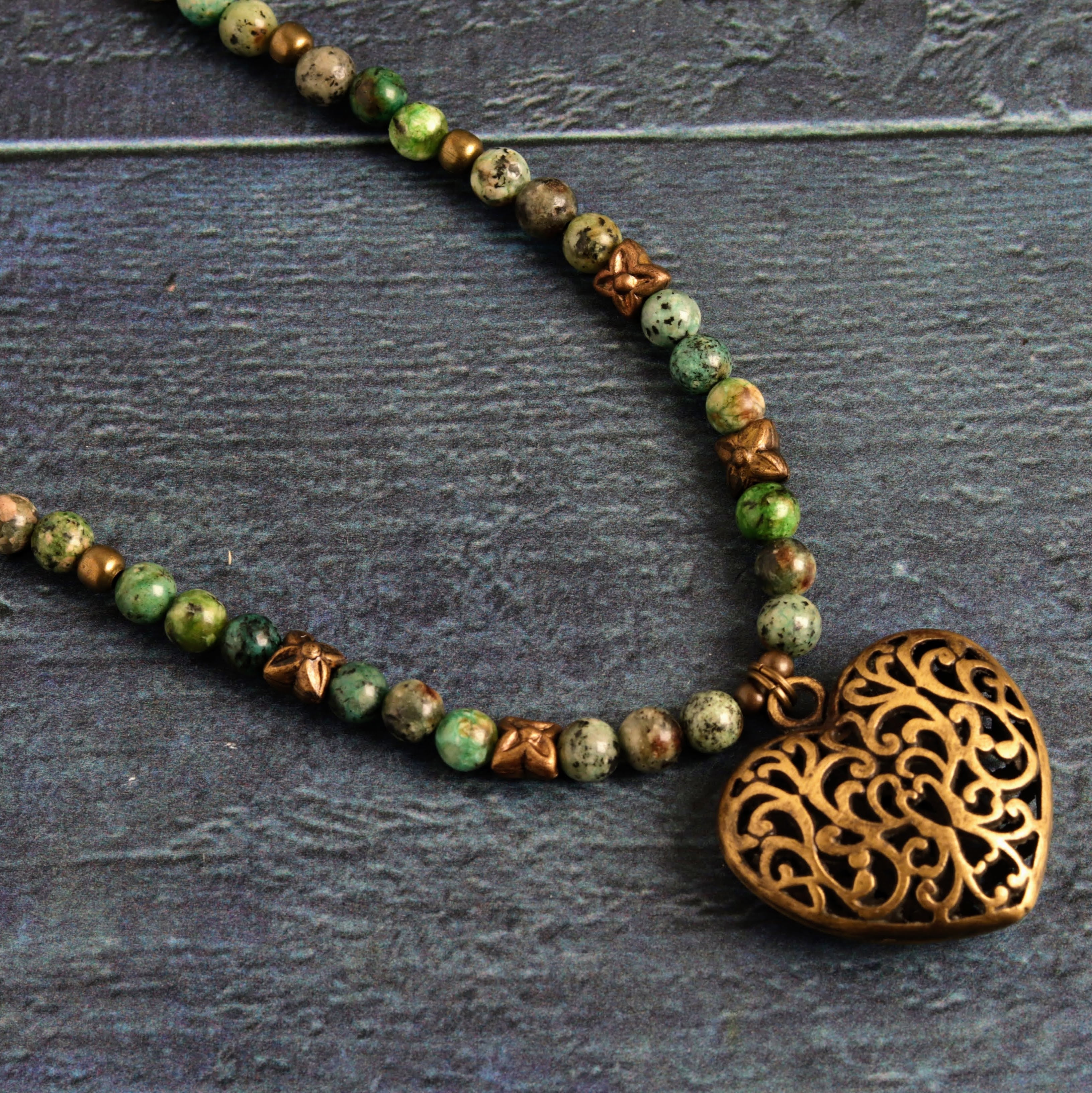 Brass & Bloom Heart