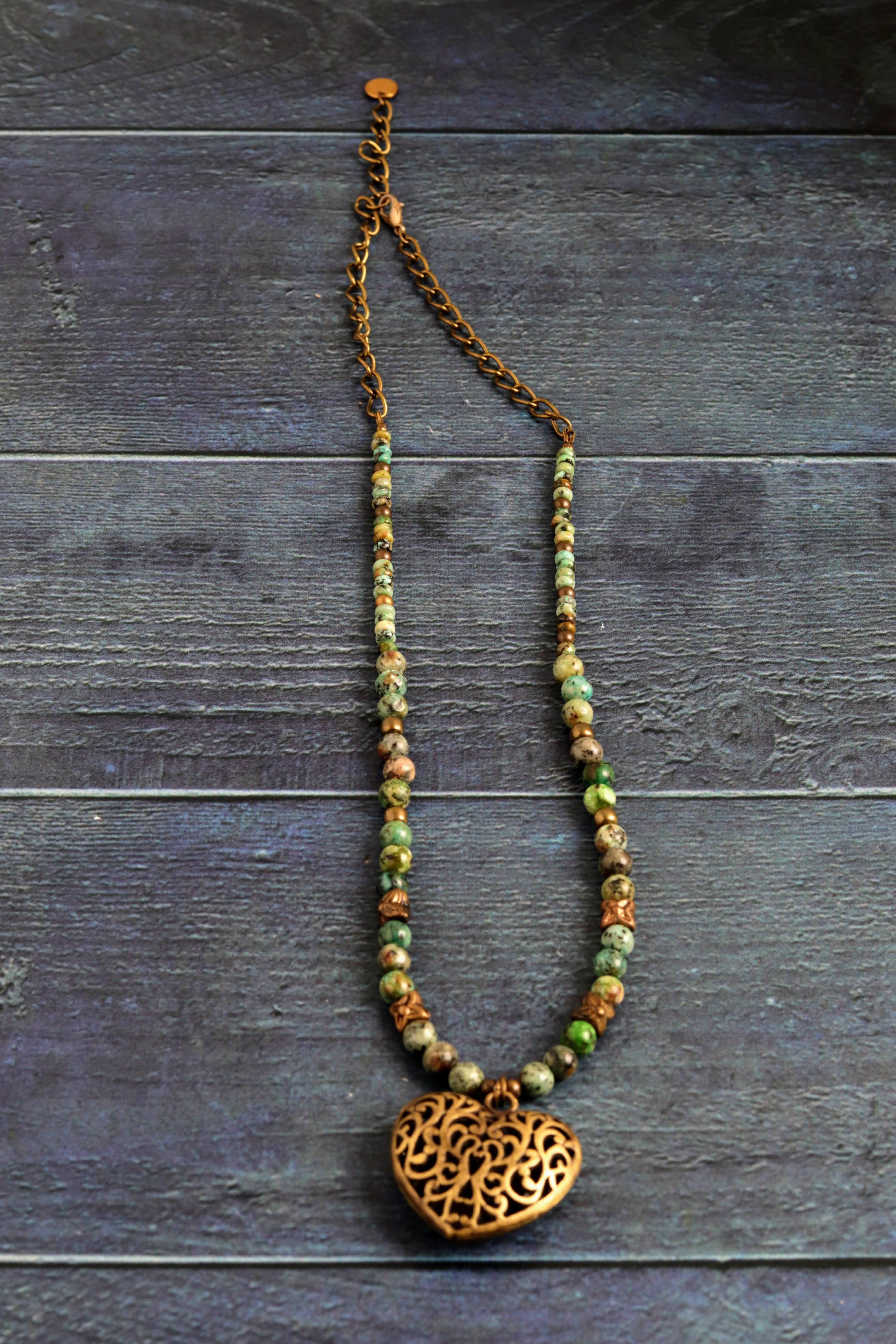 Brass & Bloom Heart