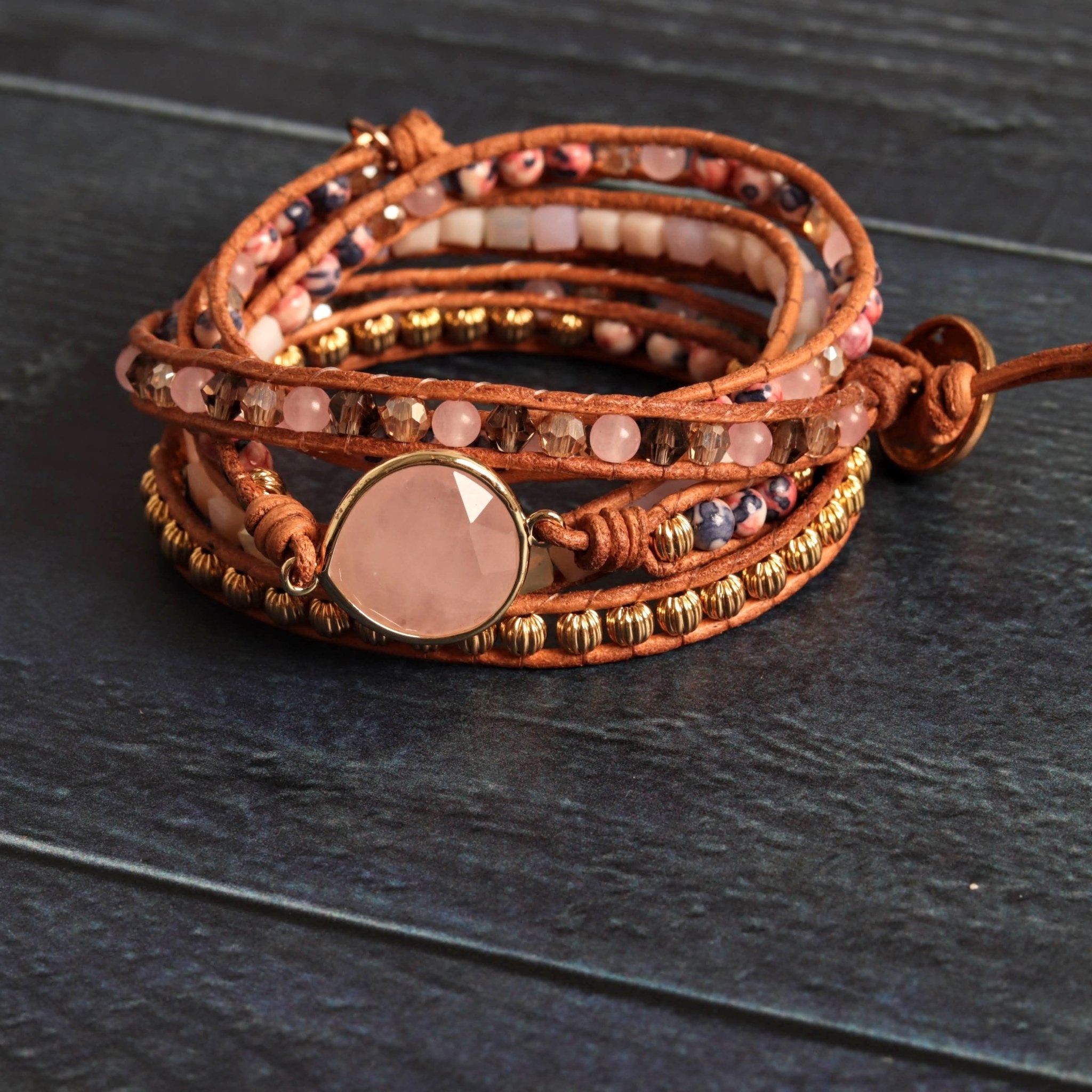 Lorde Rose Quartz Watercolour - Handmade Jewellery - i am boho