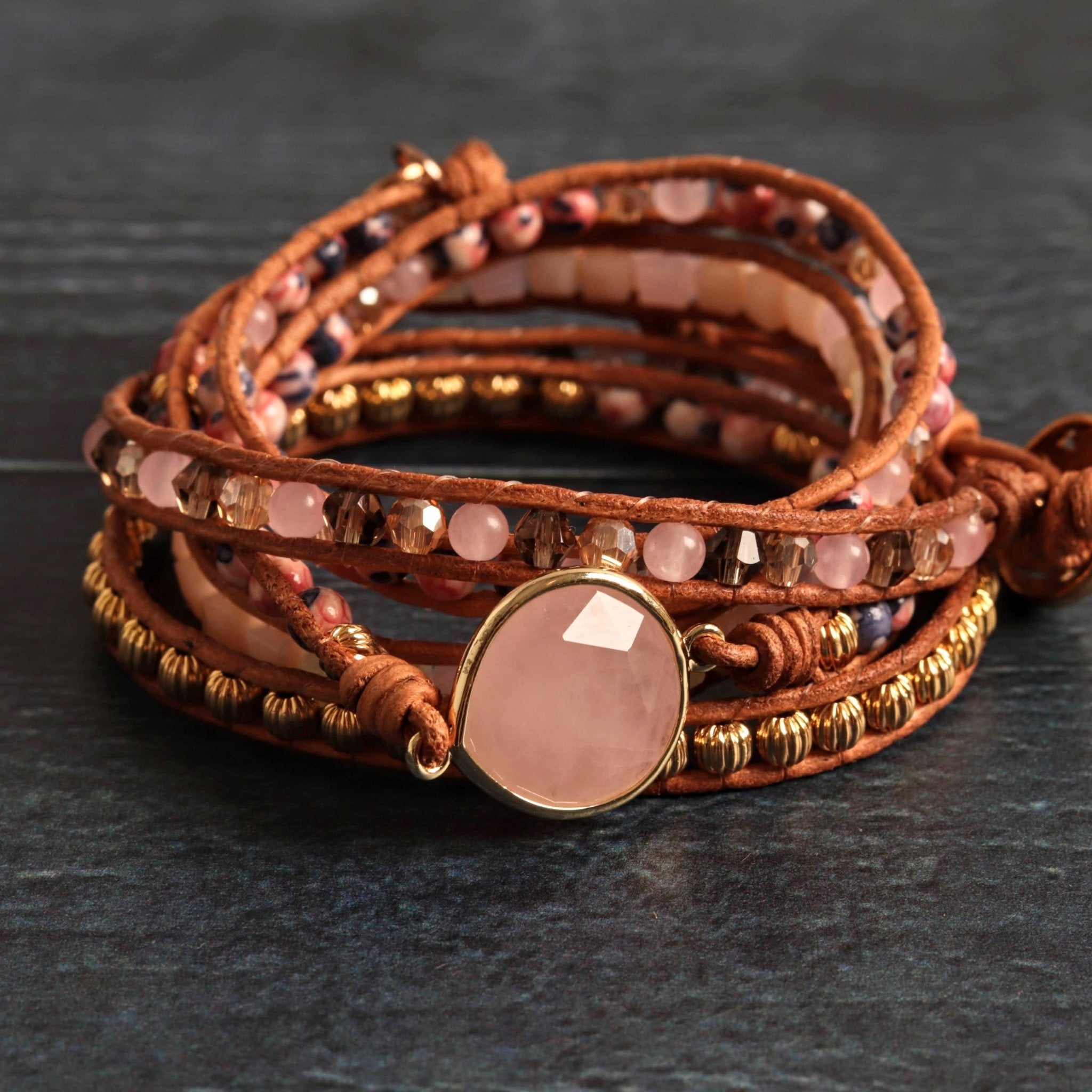 Lorde Rose Quartz Watercolour - Handmade Jewellery - i am boho