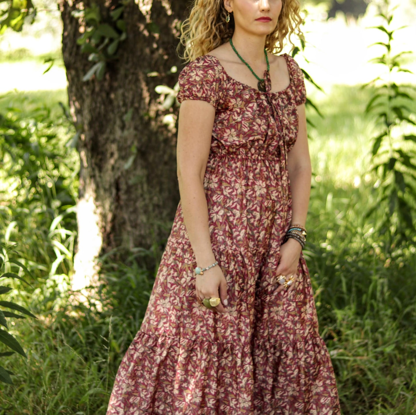 Cora Dress in Mahogany