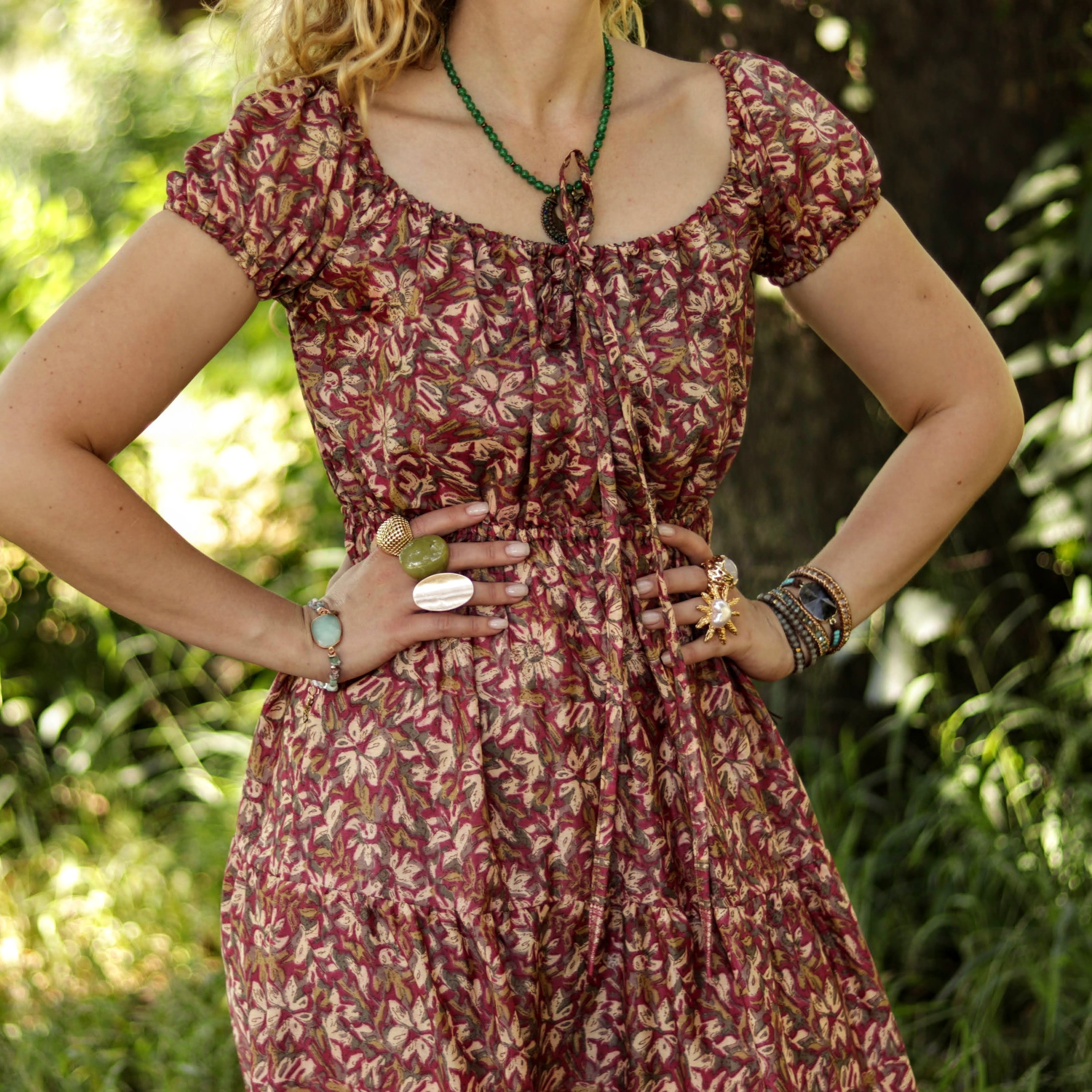 Cora Dress in Mahogany