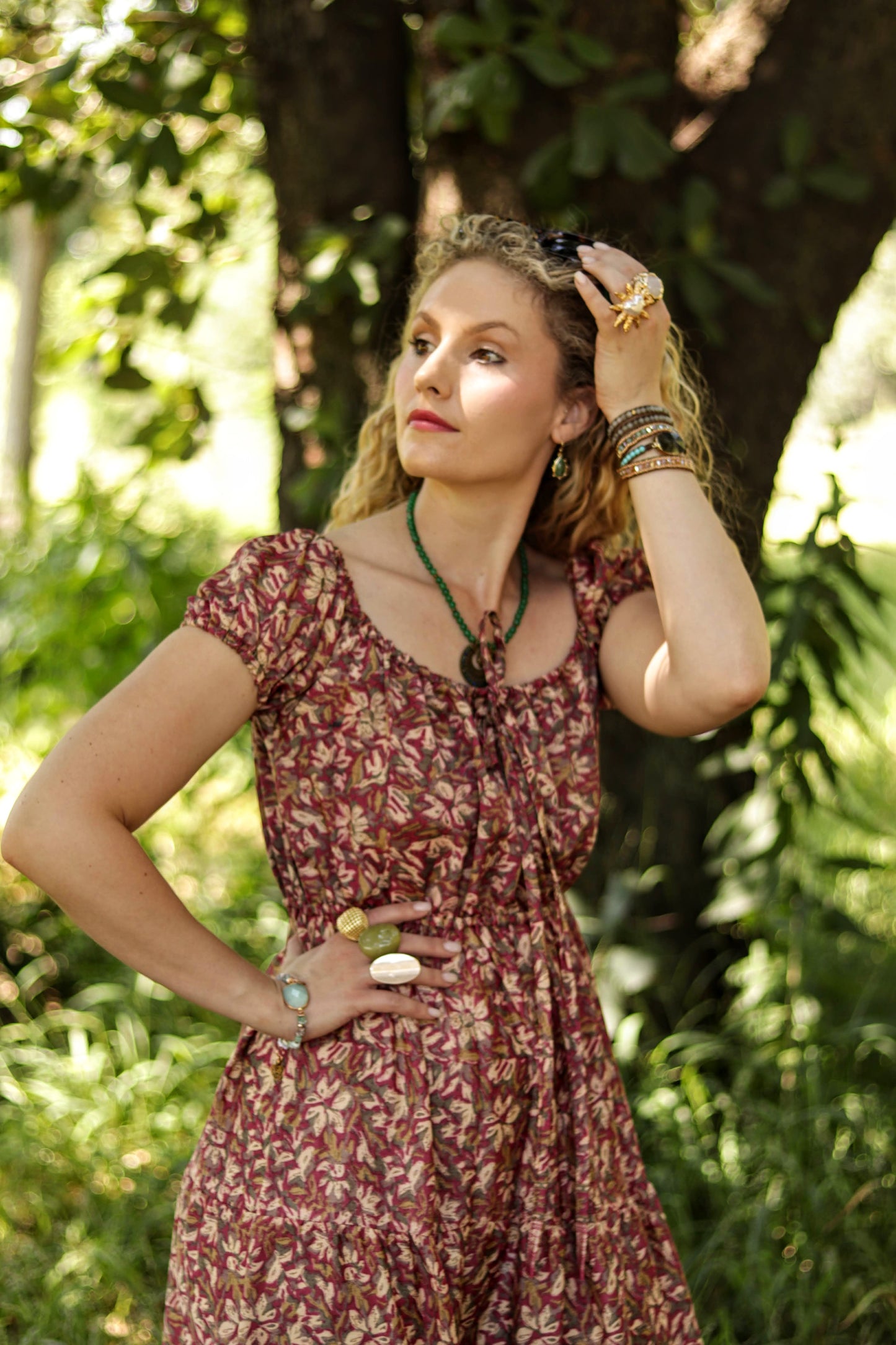 Cora Dress in Mahogany