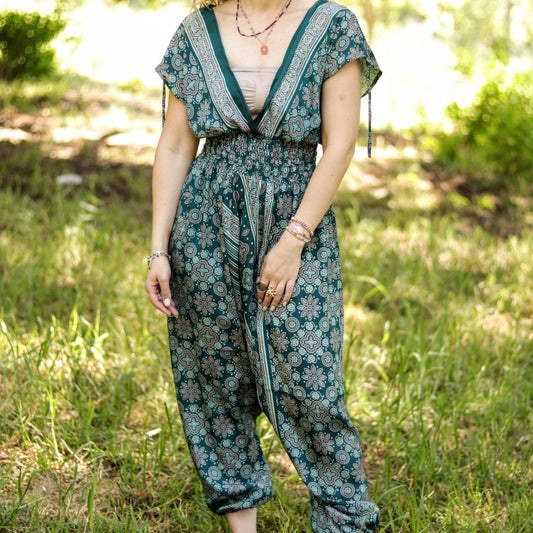 Jemma Jumpsuit in Fern - Handmade Jewellery - i am boho