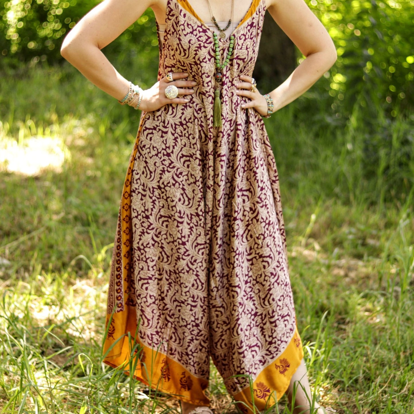 Jiya Jumpsuit in Sunlit Paisley - Handmade Jewellery - i am boho