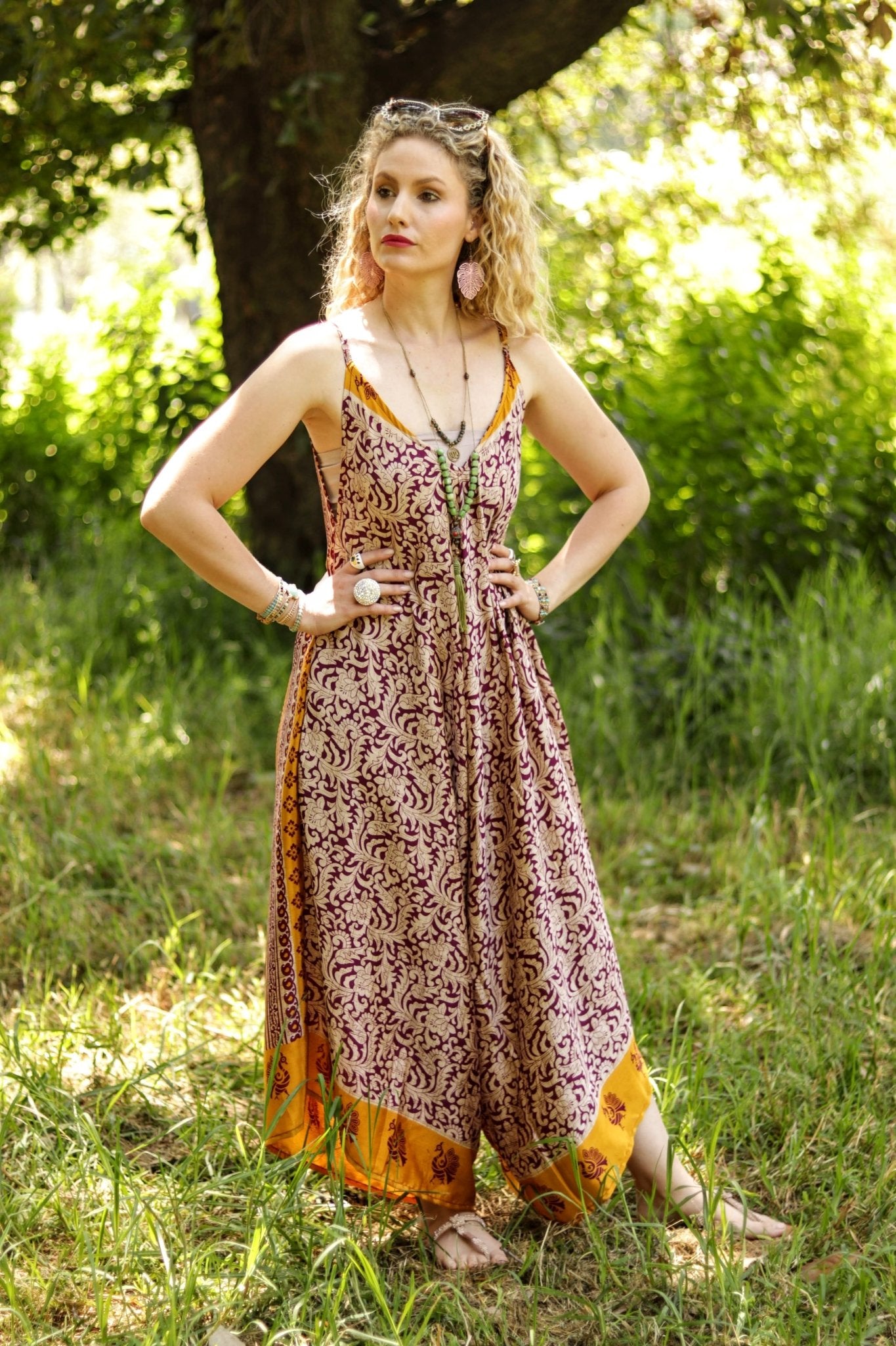 Jiya Jumpsuit in Sunlit Paisley - Handmade Jewellery - i am boho