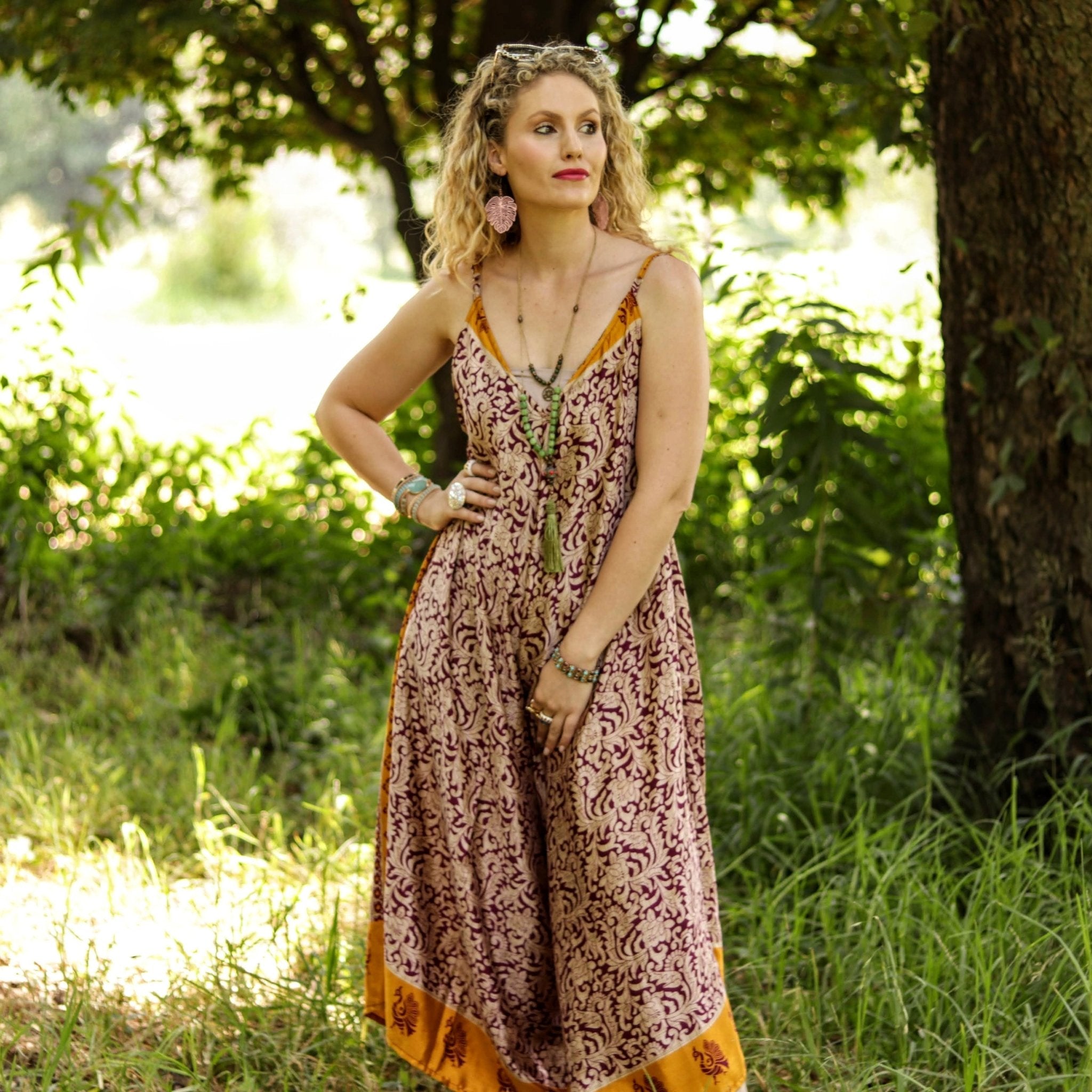 Jiya Jumpsuit in Sunlit Paisley - Handmade Jewellery - i am boho